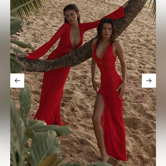 Monday Swimwear RAMATUELLE DRESS - CHILI PEPPER LACE CROCHET - Picture 2 of 7